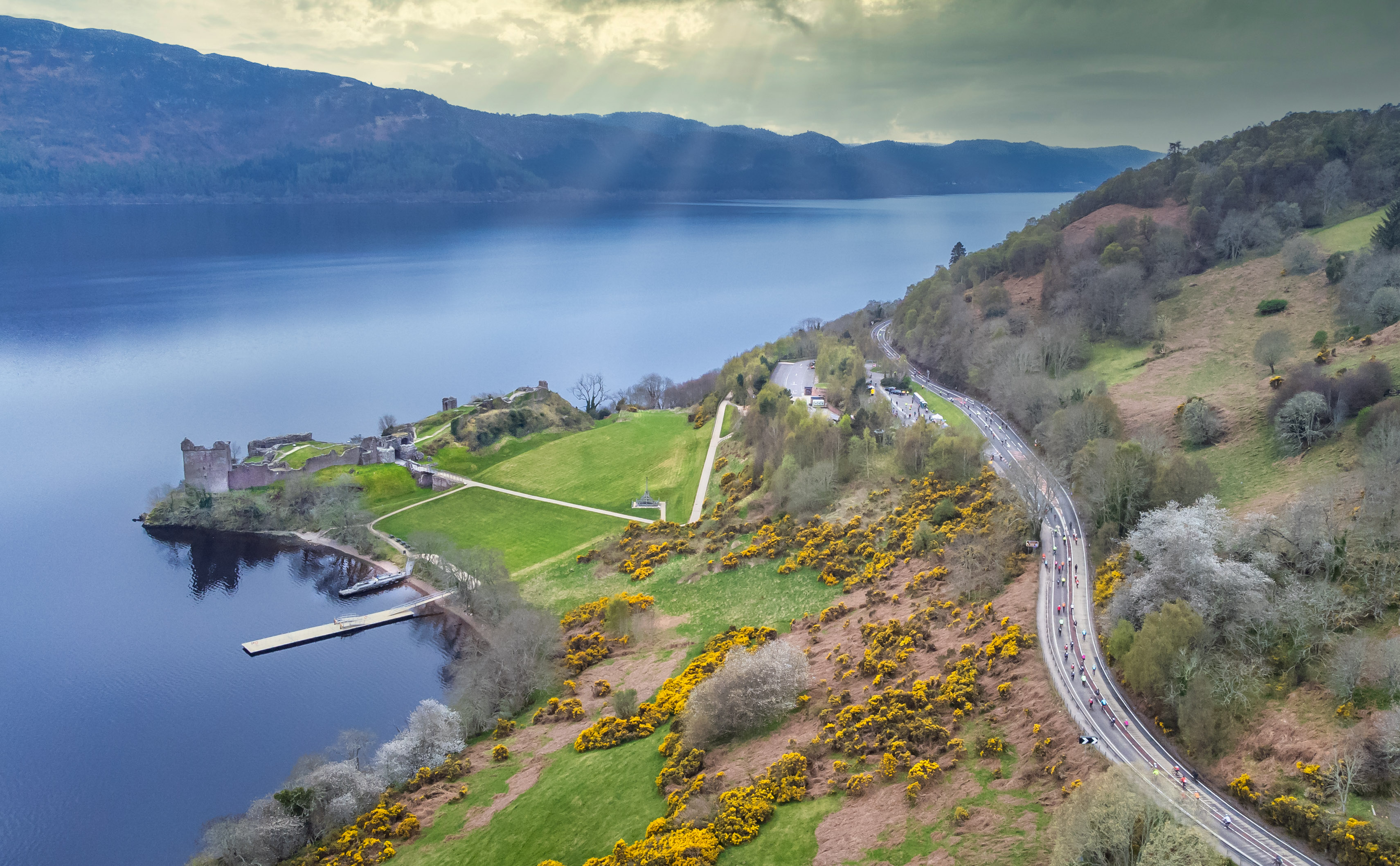 The stunning Etape Loch Ness course from an aerial view