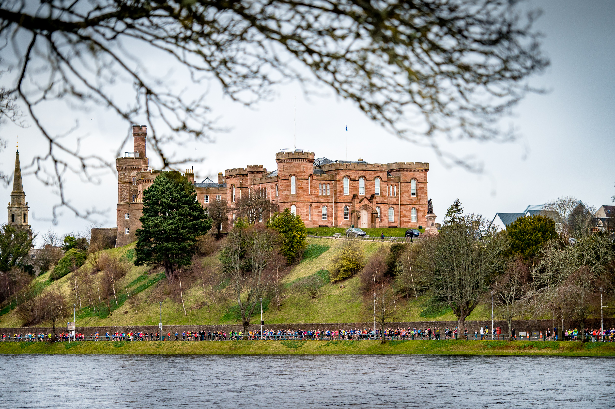 Runners on the course beside River Ness