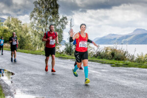 Runners at the Baxters Loch Ness Marathon in Scotland